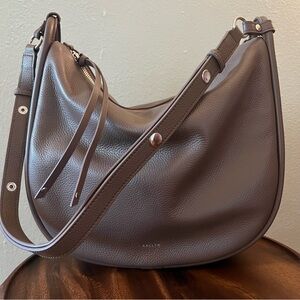 Aallyn Marley Hobo Bag in Wood Berry Leather